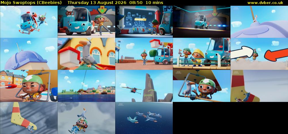 Mojo Swoptops (CBeebies) Thursday 13 August 2026 08:50 - 09:00