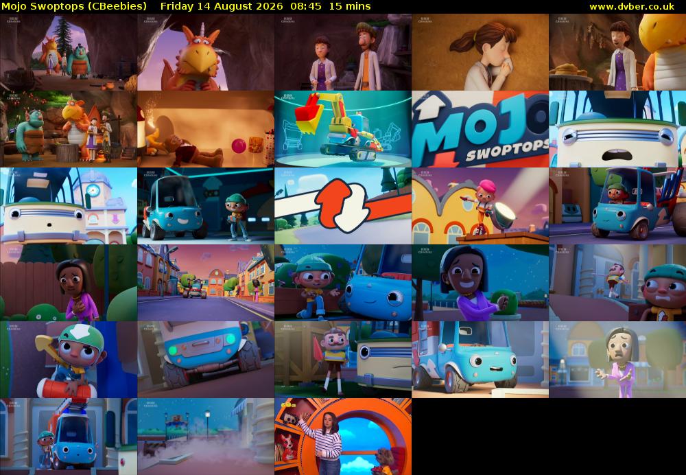 Mojo Swoptops (CBeebies) Friday 14 August 2026 08:45 - 09:00