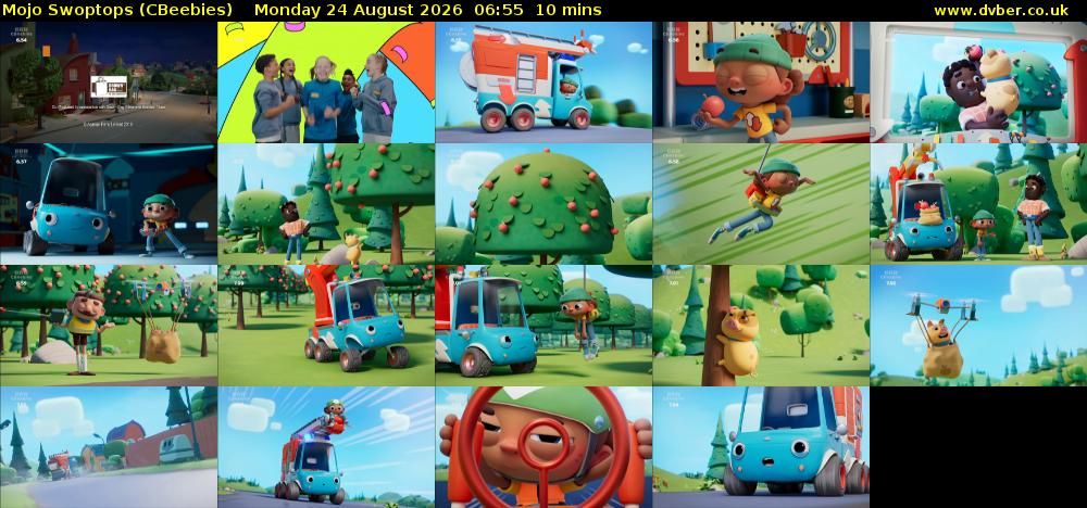 Mojo Swoptops (CBeebies) Monday 24 August 2026 06:55 - 07:05