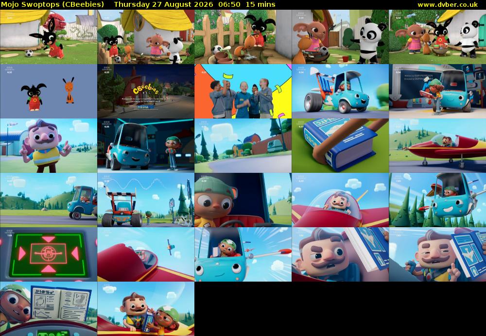 Mojo Swoptops (CBeebies) Thursday 27 August 2026 06:50 - 07:05