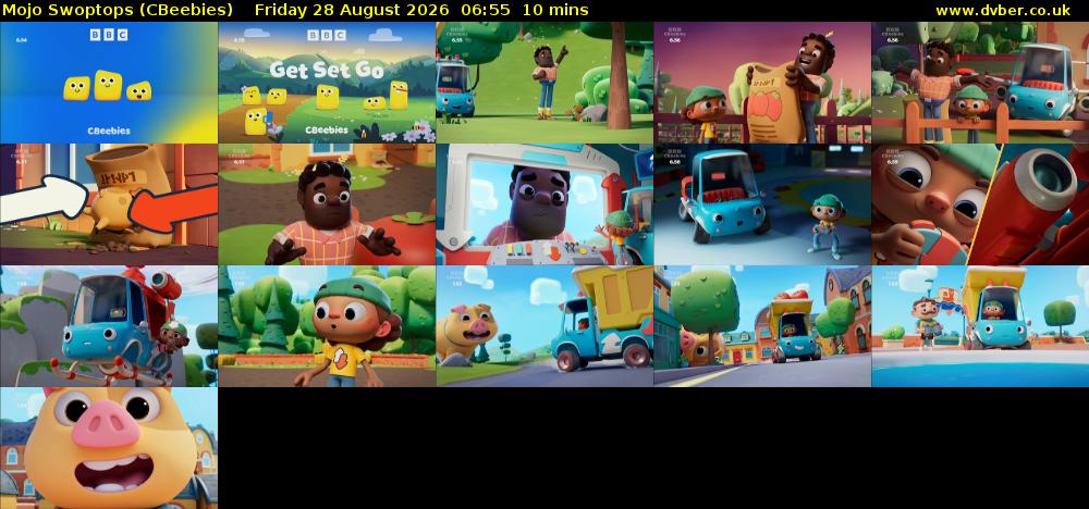 Mojo Swoptops (CBeebies) Friday 28 August 2026 06:55 - 07:05