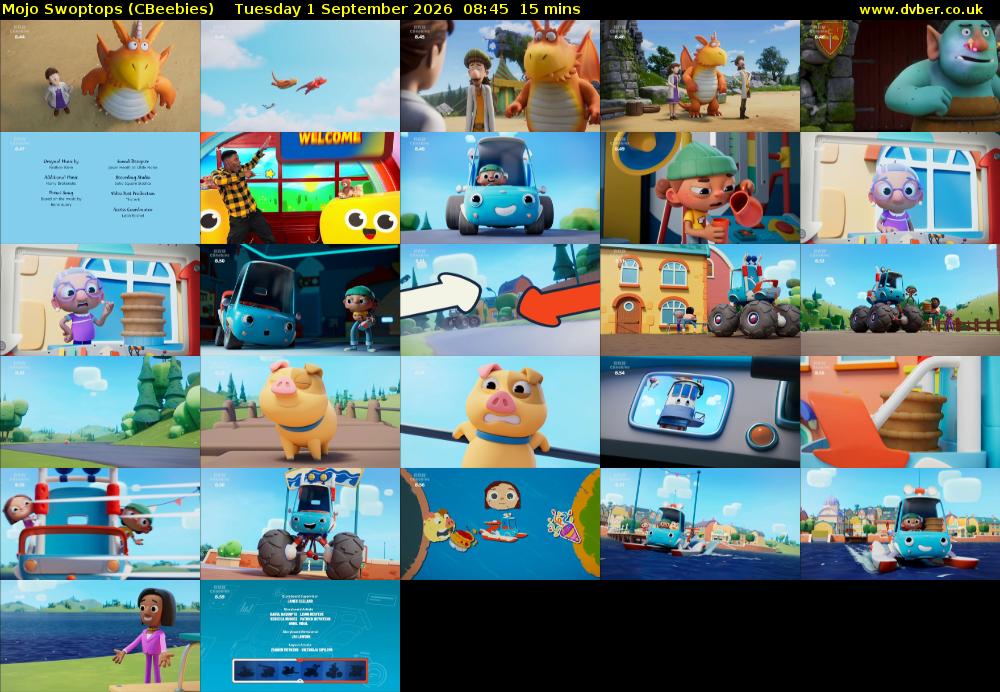 Mojo Swoptops (CBeebies) Tuesday 1 September 2026 08:45 - 09:00