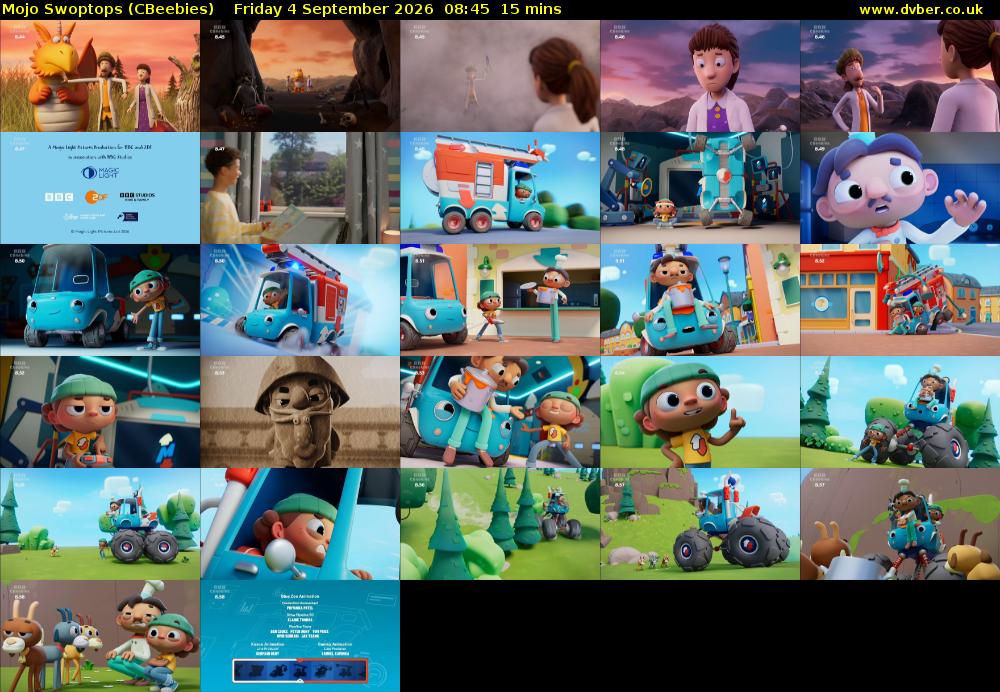 Mojo Swoptops (CBeebies) Friday 4 September 2026 08:45 - 09:00