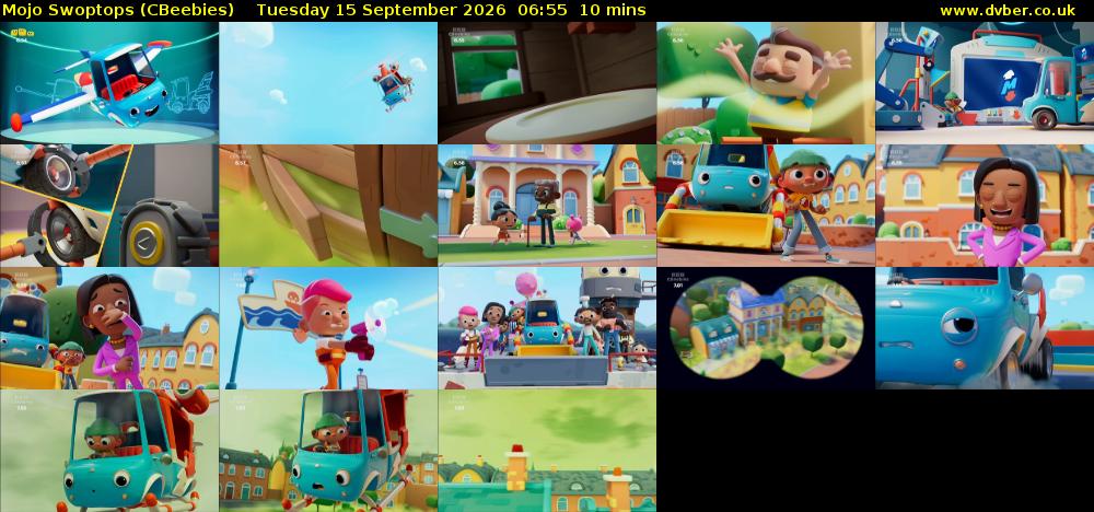 Mojo Swoptops (CBeebies) Tuesday 15 September 2026 06:55 - 07:05