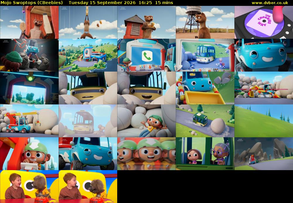 Mojo Swoptops (CBeebies) Tuesday 15 September 2026 16:25 - 16:40