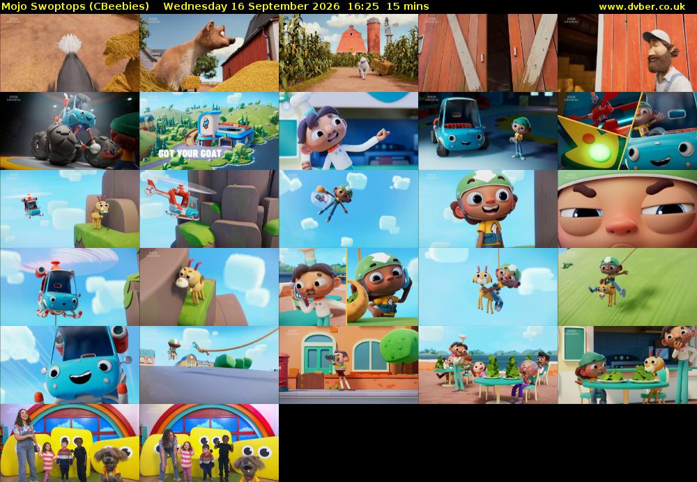 Mojo Swoptops (CBeebies) Wednesday 16 September 2026 16:25 - 16:40
