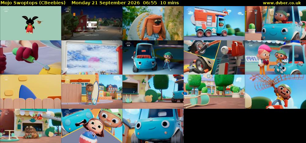Mojo Swoptops (CBeebies) Monday 21 September 2026 06:55 - 07:05