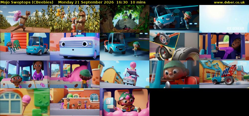 Mojo Swoptops (CBeebies) Monday 21 September 2026 16:30 - 16:40