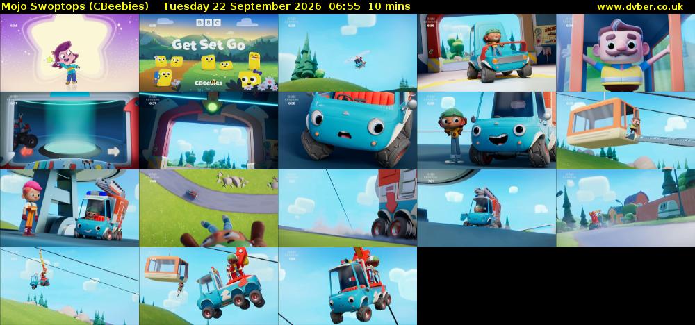 Mojo Swoptops (CBeebies) Tuesday 22 September 2026 06:55 - 07:05