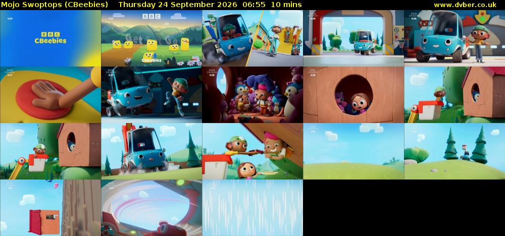 Mojo Swoptops (CBeebies) Thursday 24 September 2026 06:55 - 07:05