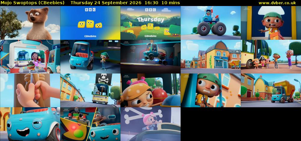 Mojo Swoptops (CBeebies) Thursday 24 September 2026 16:30 - 16:40