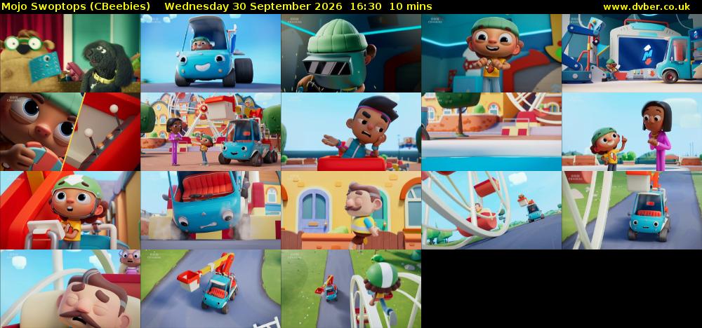 Mojo Swoptops (CBeebies) Wednesday 30 September 2026 16:30 - 16:40