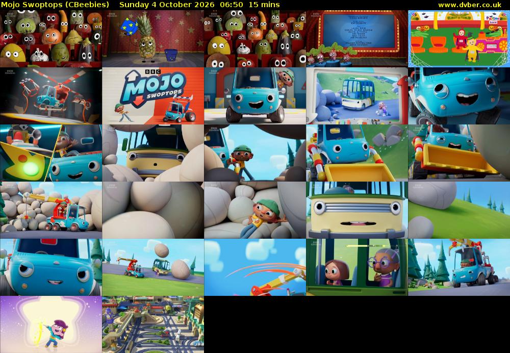 Mojo Swoptops (CBeebies) Sunday 4 October 2026 06:50 - 07:05
