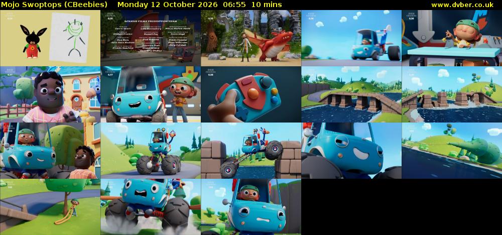 Mojo Swoptops (CBeebies) Monday 12 October 2026 06:55 - 07:05
