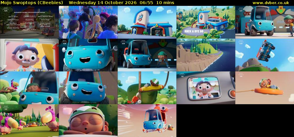 Mojo Swoptops (CBeebies) Wednesday 14 October 2026 06:55 - 07:05