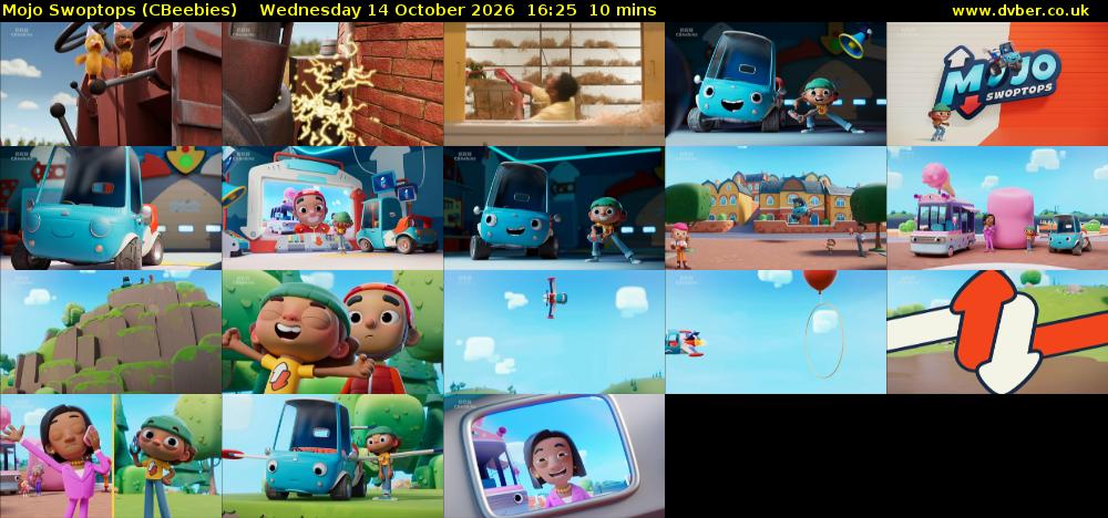 Mojo Swoptops (CBeebies) Wednesday 14 October 2026 16:25 - 16:35