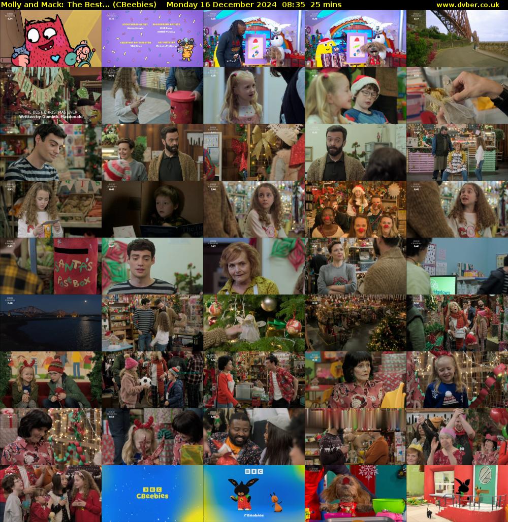 Molly and Mack: The Best... (CBeebies) Monday 16 December 2024 08:35 - 09:00