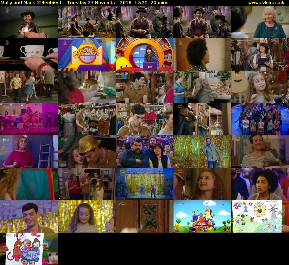 Molly and Mack (CBeebies) Tuesday 27 November 2018 12:25 - 12:45