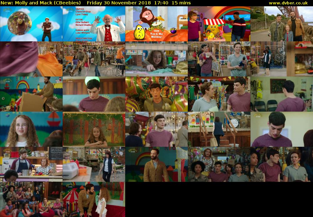 Molly and Mack (CBeebies) Friday 30 November 2018 17:40 - 17:55