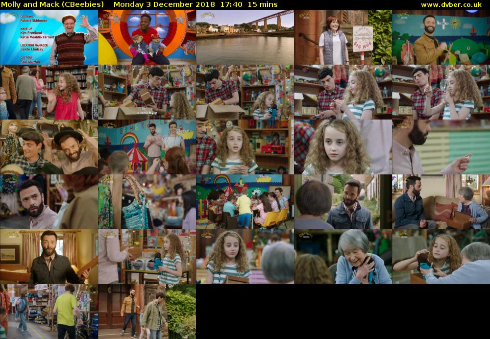 Molly and Mack (CBeebies) Monday 3 December 2018 17:40 - 17:55