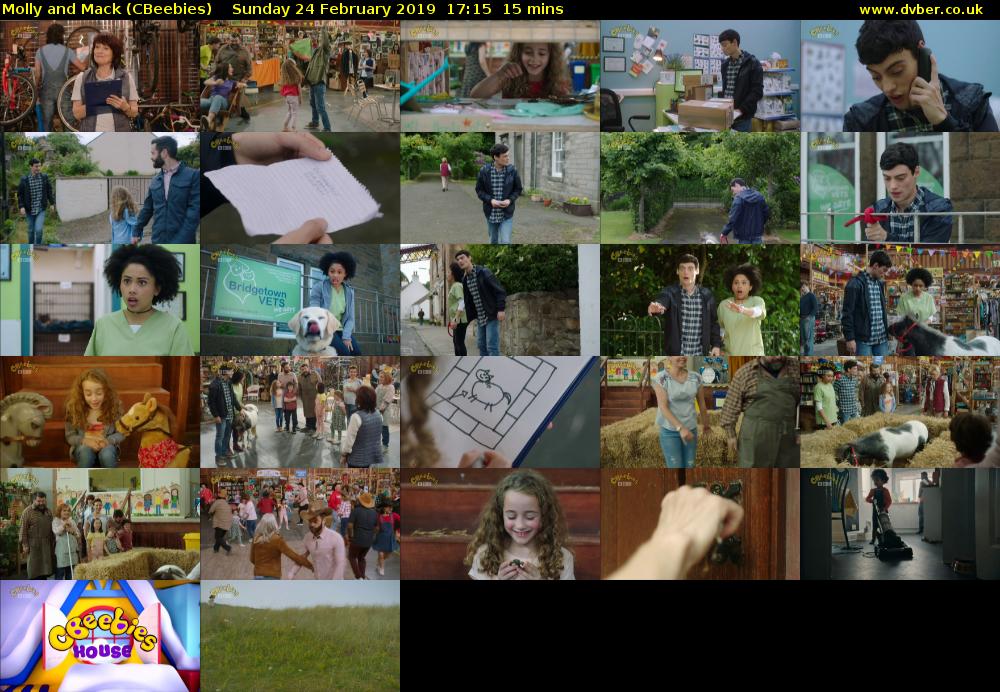 Molly and Mack (CBeebies) Sunday 24 February 2019 17:15 - 17:30