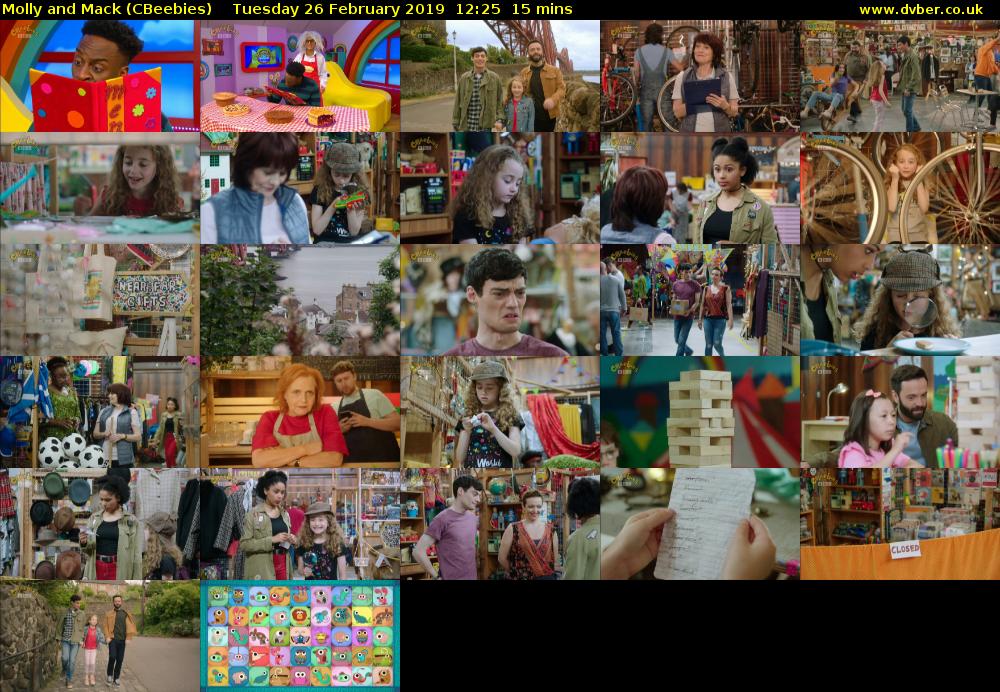 Molly and Mack (CBeebies) Tuesday 26 February 2019 12:25 - 12:40