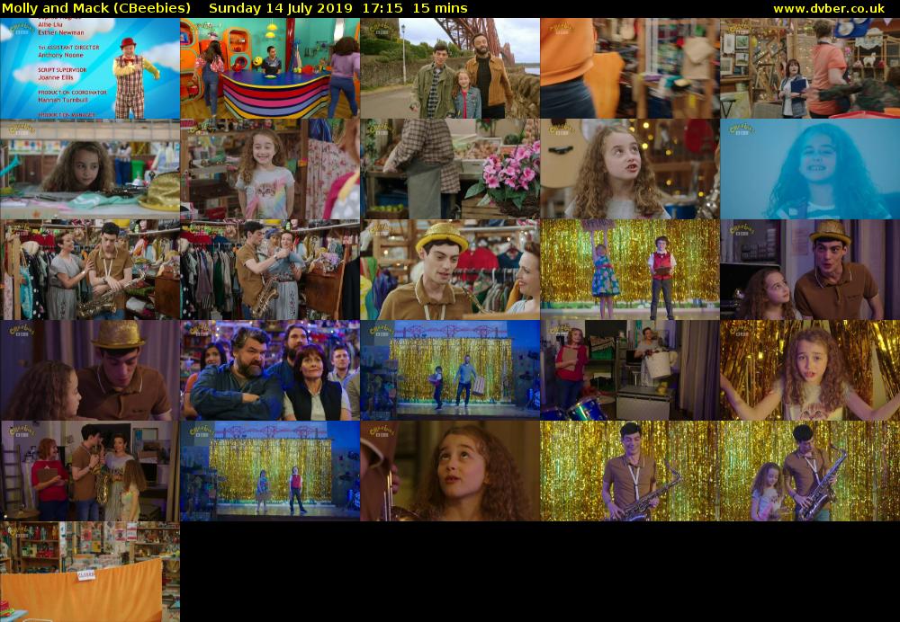 Molly and Mack (CBeebies) Sunday 14 July 2019 17:15 - 17:30