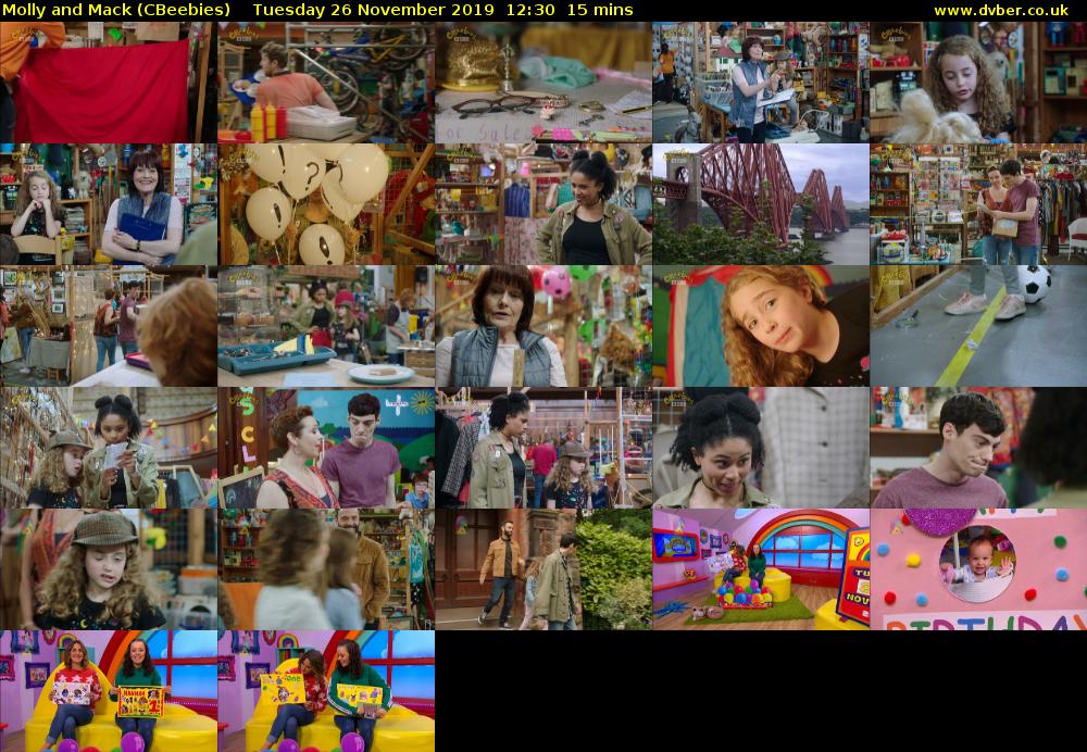Molly and Mack (CBeebies) Tuesday 26 November 2019 12:30 - 12:45