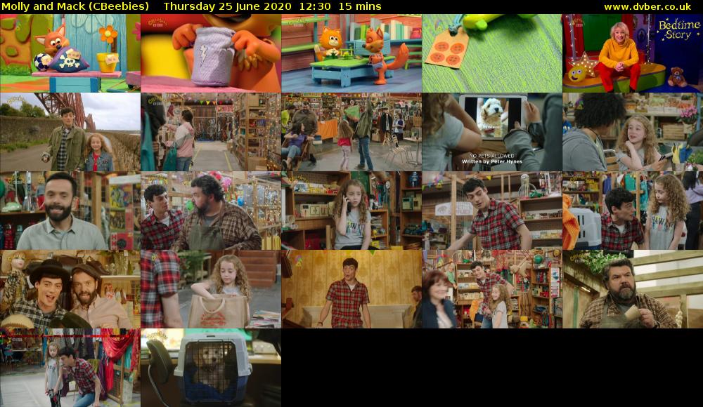 Molly and Mack (CBeebies) Thursday 25 June 2020 12:30 - 12:45