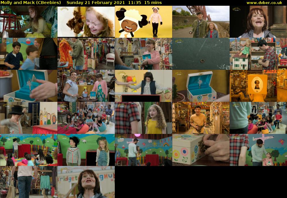 Molly and Mack (CBeebies) Sunday 21 February 2021 11:35 - 11:50