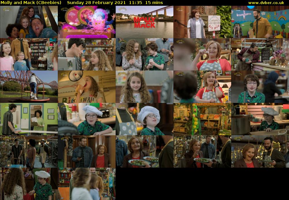 Molly and Mack (CBeebies) Sunday 28 February 2021 11:35 - 11:50