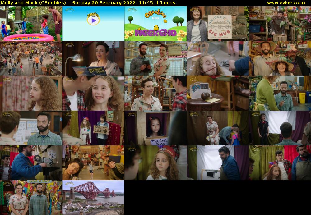 Molly and Mack (CBeebies) Sunday 20 February 2022 11:45 - 12:00
