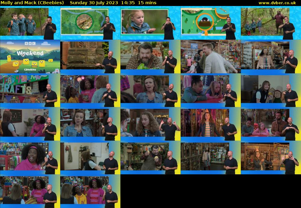 Molly and Mack (CBeebies) Sunday 30 July 2023 14:35 - 14:50