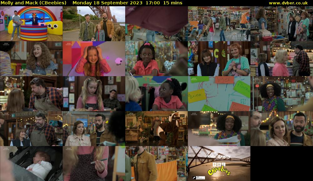 Molly and Mack (CBeebies) Monday 18 September 2023 17:00 - 17:15