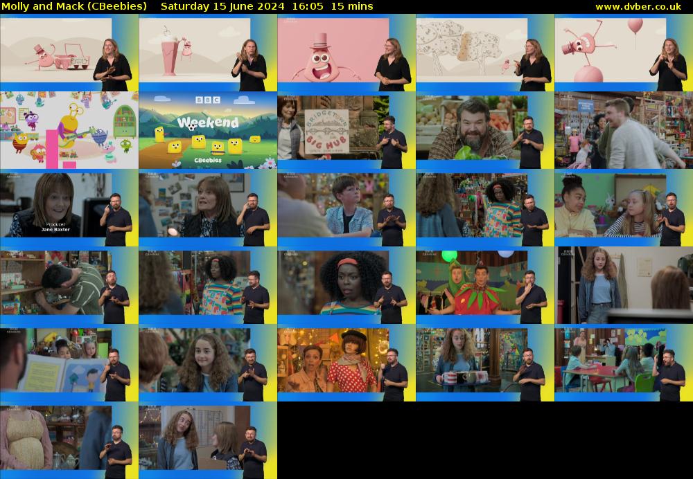 Molly and Mack (CBeebies) Saturday 15 June 2024 16:05 - 16:20