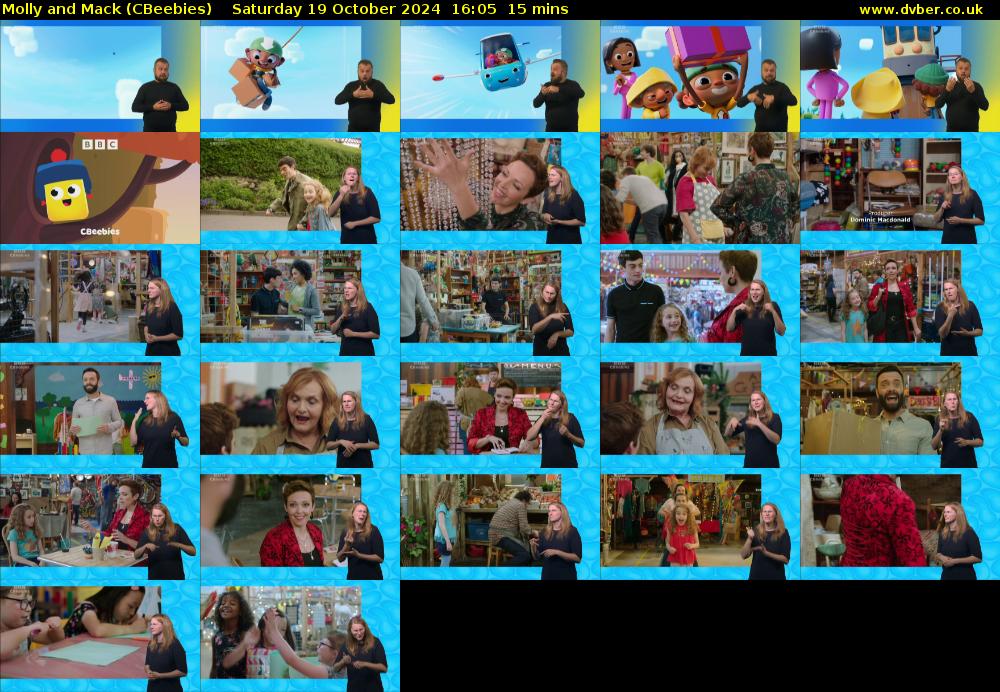 Molly and Mack (CBeebies) Saturday 19 October 2024 16:05 - 16:20