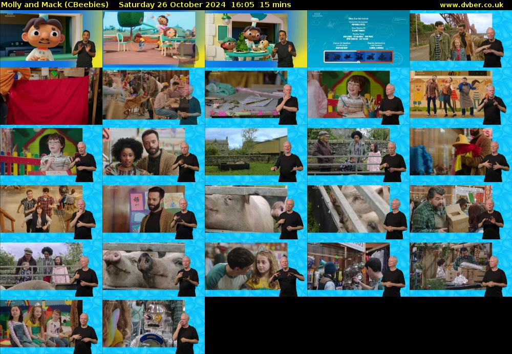 Molly and Mack (CBeebies) Saturday 26 October 2024 16:05 - 16:20