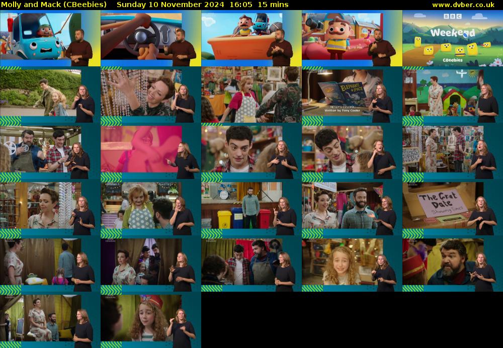 Molly and Mack (CBeebies) Sunday 10 November 2024 16:05 - 16:20