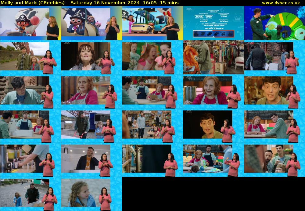 Molly and Mack (CBeebies) Saturday 16 November 2024 16:05 - 16:20