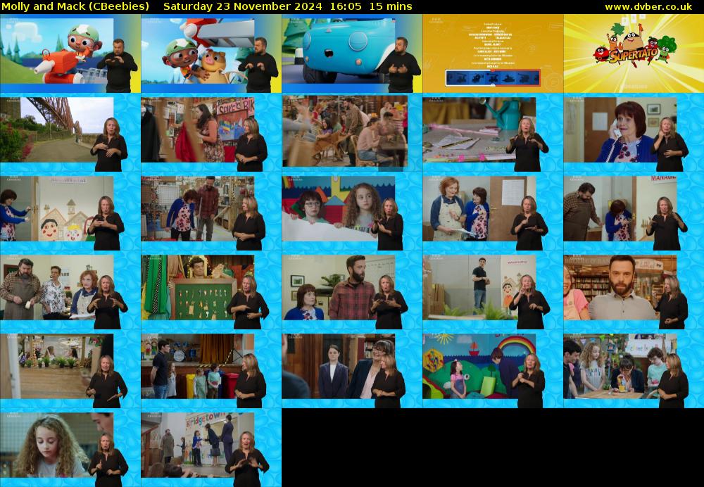 Molly and Mack (CBeebies) Saturday 23 November 2024 16:05 - 16:20