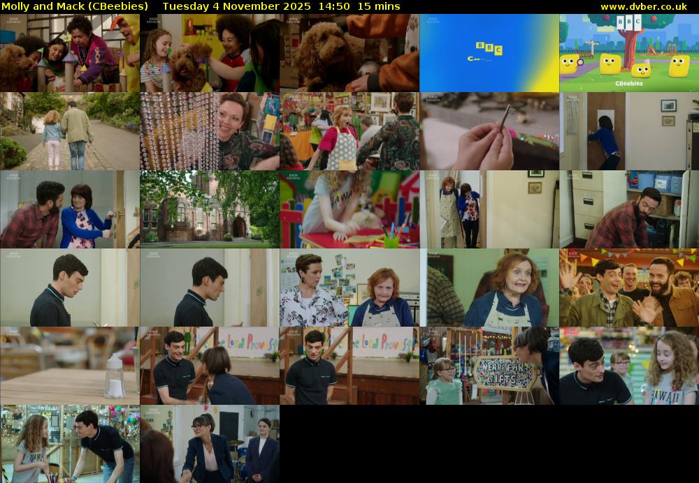 Molly and Mack (CBeebies) Tuesday 4 November 2025 14:50 - 15:05