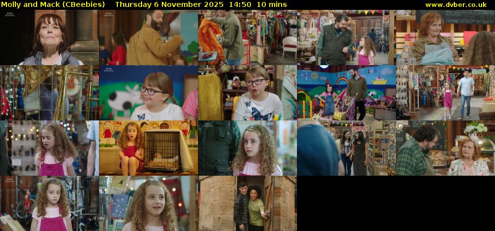 Molly and Mack (CBeebies) Thursday 6 November 2025 14:50 - 15:00