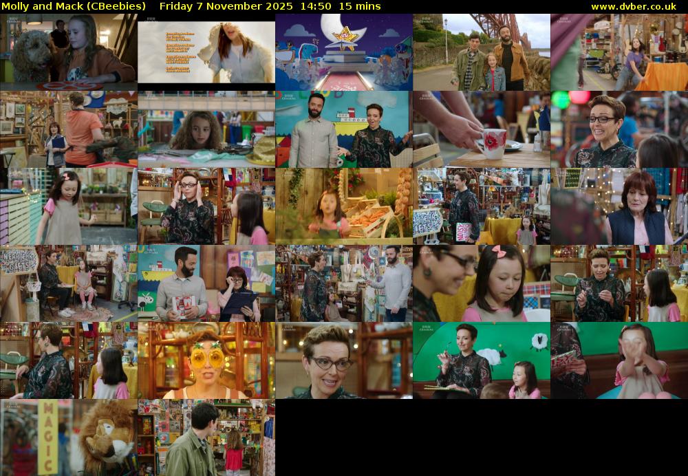 Molly and Mack (CBeebies) Friday 7 November 2025 14:50 - 15:05