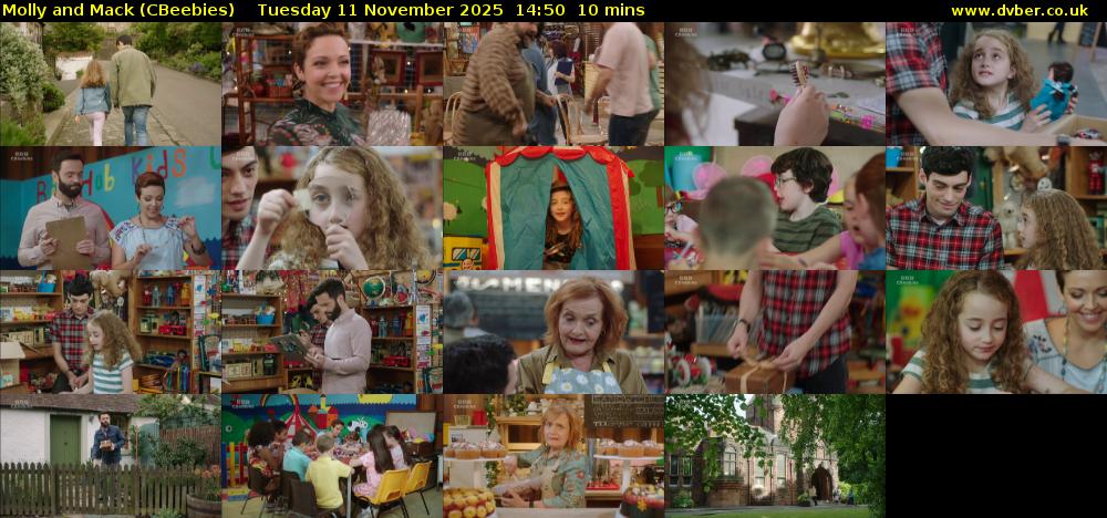 Molly and Mack (CBeebies) Tuesday 11 November 2025 14:50 - 15:00