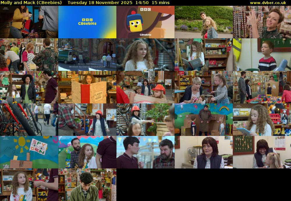 Molly and Mack (CBeebies) Tuesday 18 November 2025 14:50 - 15:05