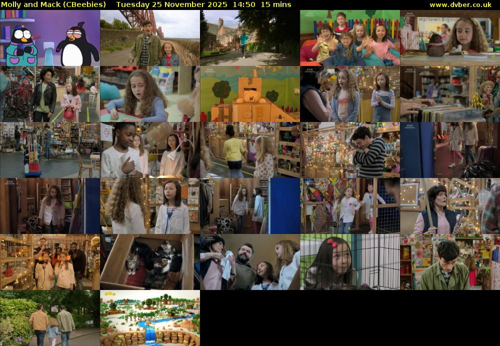 Molly and Mack (CBeebies) Tuesday 25 November 2025 14:50 - 15:05