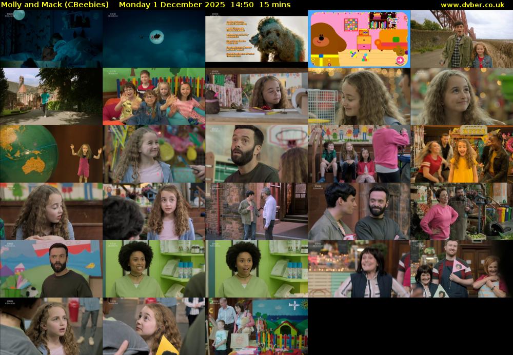 Molly and Mack (CBeebies) Monday 1 December 2025 14:50 - 15:05