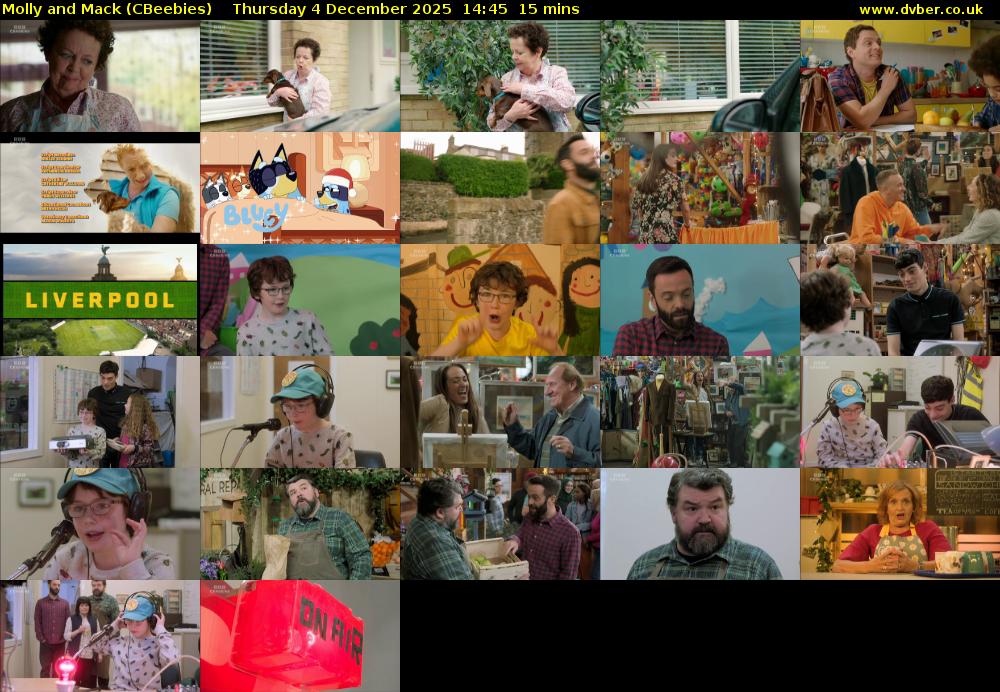 Molly and Mack (CBeebies) Thursday 4 December 2025 14:45 - 15:00