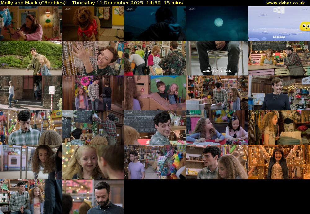 Molly and Mack (CBeebies) Thursday 11 December 2025 14:50 - 15:05