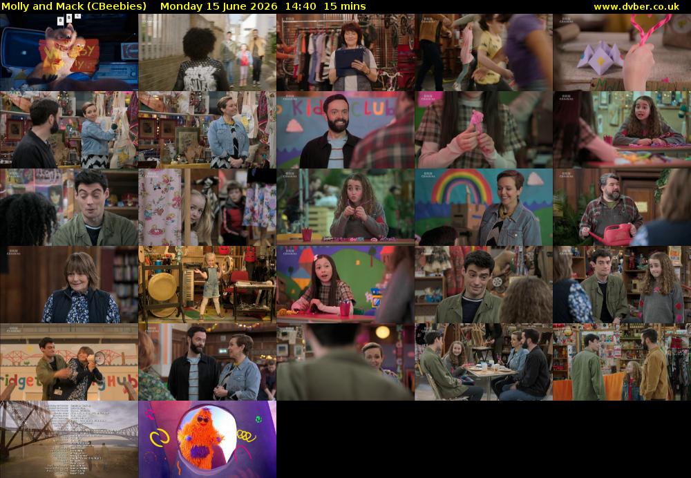 Molly and Mack (CBeebies) Monday 15 June 2026 14:40 - 14:55